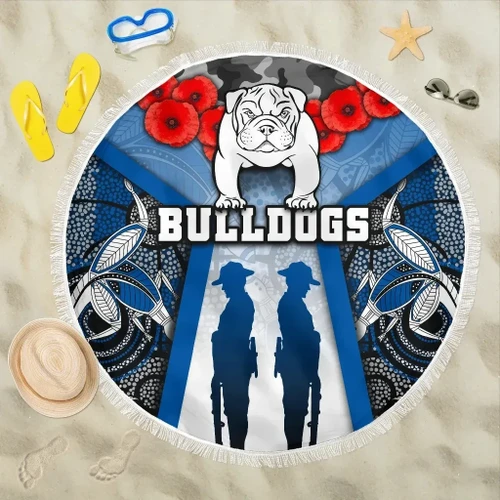Australia Bulldogs Rugby Beach Blanket Anzac Day Survival World TH12