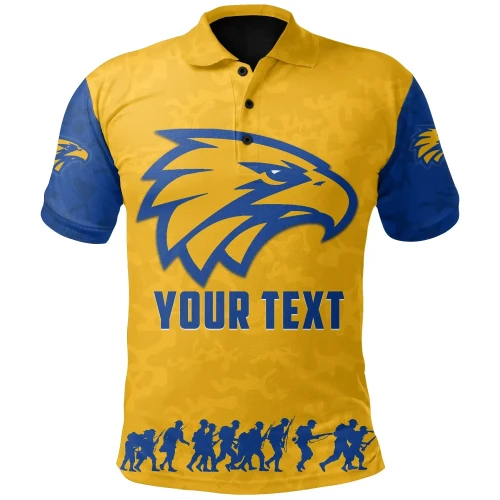 (Custom Personalised) Australia Polo Shirt Eagles Anzac Day TH6