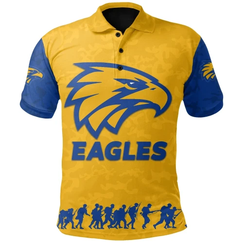 Australia Polo Shirt Eagles Anzac Day TH6