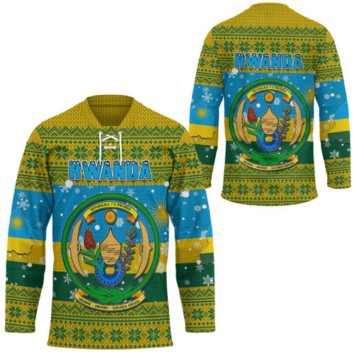 1sttheworld Clothing - Rwanda Christmas Hockey Jersey A31