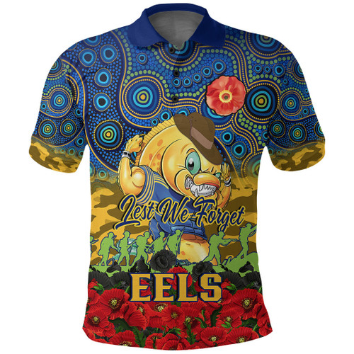 (Custom) Parramatta Eels Polo Shirt, Anzac Day Lest We Forget A31B