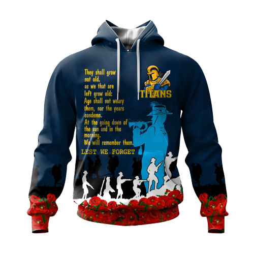 Gold Coast Titans Hoodie, Anzac Day For the Fallen A31B