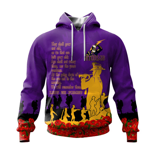 Melbourne Storm Hoodie, Anzac Day For the Fallen A31B