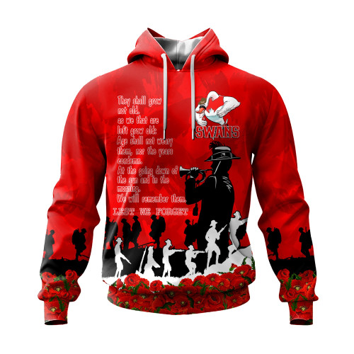 Sydney Swans Hoodie, Anzac Day For the Fallen A31B