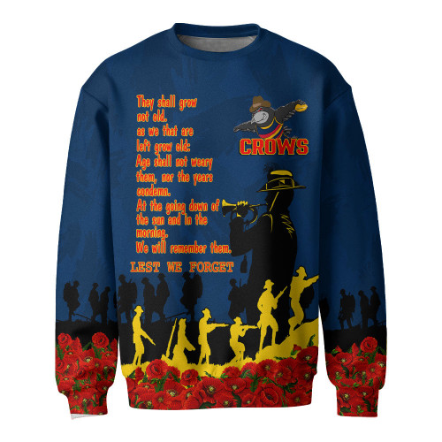 Adelaide Crows Sweatshirt, Anzac Day For the Fallen A31B