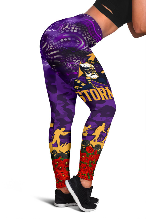 Melbourne Storm Leggings, Anzac Day Lest We Forget A31B
