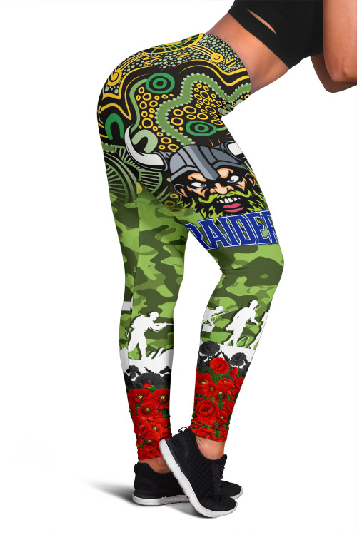 Canberra Raiders Leggings, Anzac Day Lest We Forget A31B