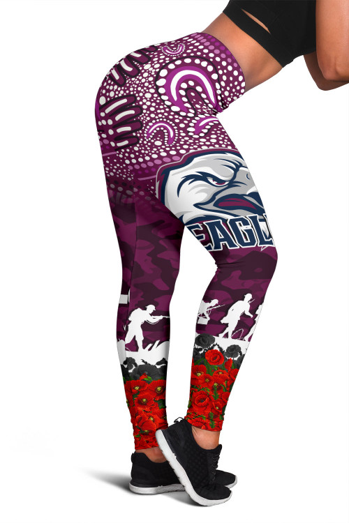 Manly Warringah Sea Eagles Leggings, Anzac Day Lest We Forget A31B