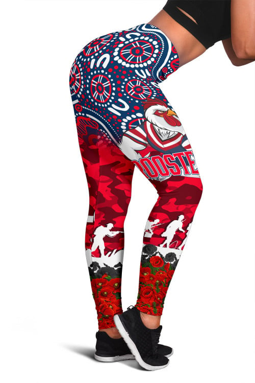 Sydney Roosters Leggings, Anzac Day Lest We Forget A31B