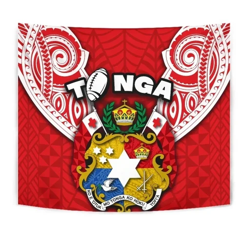 Rugbylife Home Set - (Custom Personalised) Tonga Rugby Tapestry Royal Style TH12