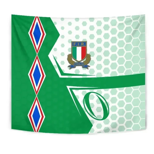 Rugbylife Home Set - Italy Rugby Tapestry Gli Azzurri Vibes - Green K8