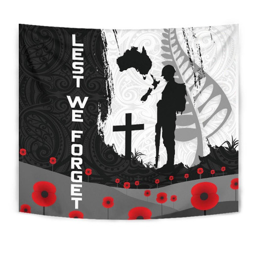 Anzac Day Tapestry, New Zealand Australia Lest We Forget K4