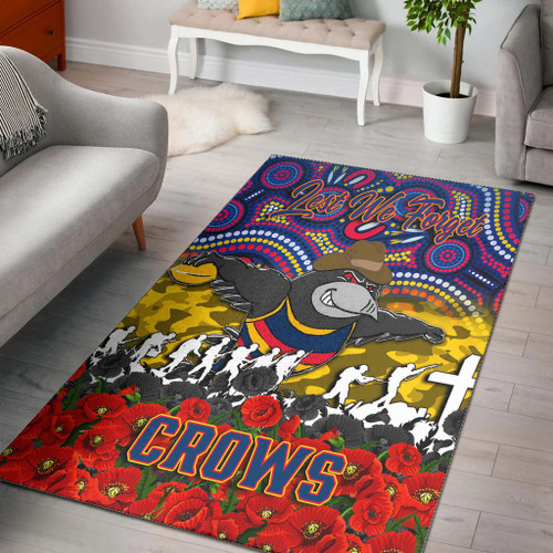 Adelaide Crows Area Rug - Anzac Day Lest We Forget A31B