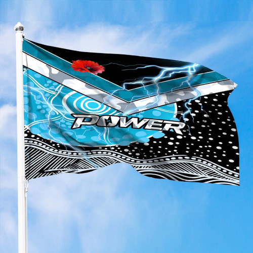 Rugby Life Flag - Port Adelaide Powers Anzac Day  Premium Flag