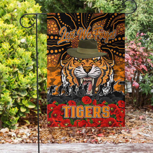Wests Tigers Garden Flag - Anzac Day Lest We Forget A31B