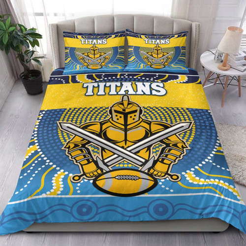Rugbylife Bedding Set - (Custom) Gold Coast Titans Victorian Vibes - Rugby Team Bedding Set