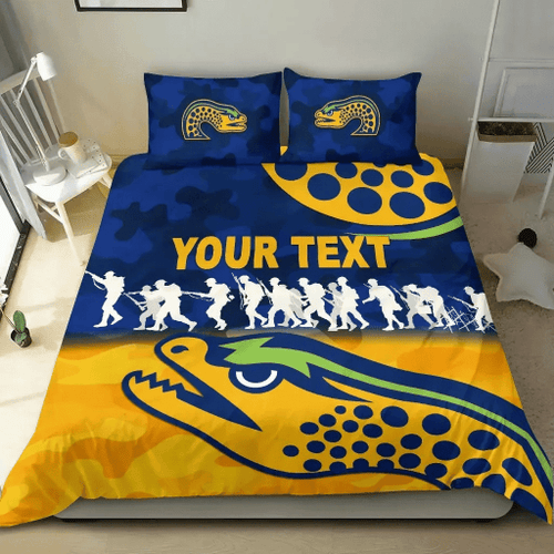 Rugby Life Bedding Set - (Custom Personalised) Parramatta Bedding Set Eels Anzac Vibes K8