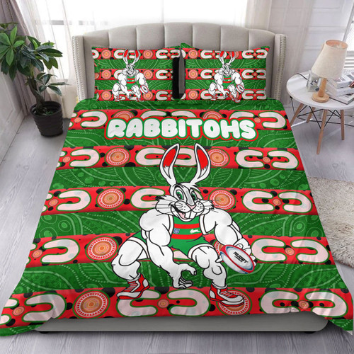 Rugby Life Bedding Set - South Sydney Roosters Comic Style New Bedding Set A35