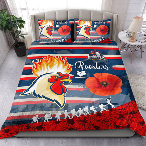 Rugby Life Bedding Set - Sydney Roosters Style Anzac Day New Bedding Set A35