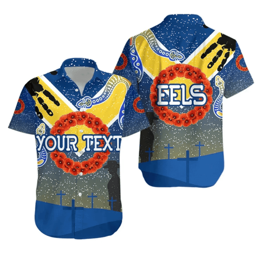 Rugby Life Shirt - (Custom Personalised) Parramatta Eels Anzac Hawaiian Shirt Ethnic Style K36