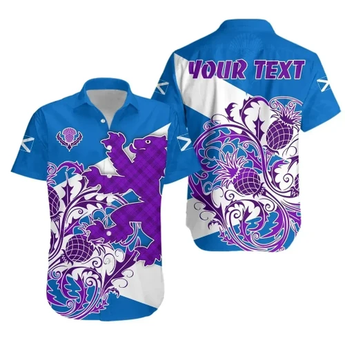 Rugbylife Shirt - (Custom Personalised) Scotland Rugby Hawaiian Shirt Thistle Of Scottish K13