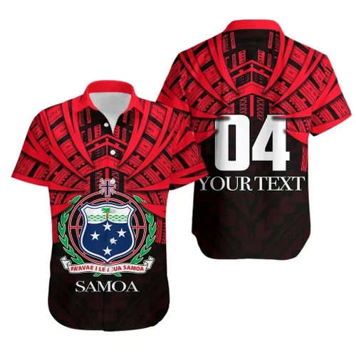 Rugbylife Shirt - (Custom Personalised) Rugbylife Samoa Hawaiian Shirt Special Polynesian No.5 TH4