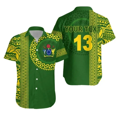 Rugbylife Shirt - (Custom Personalised) Cook Islands Rugby Hawaiian Shirt Notable - Custom Text and Number K13