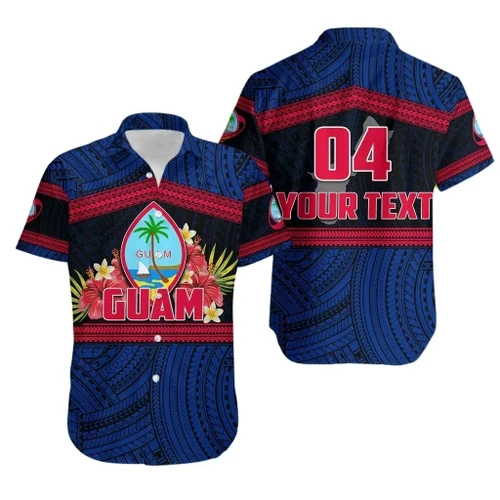 Rugbylife Shirt - (Custom Personalised)Guam Rugby Polynesian Patterns Hawaiian Shirt TH4