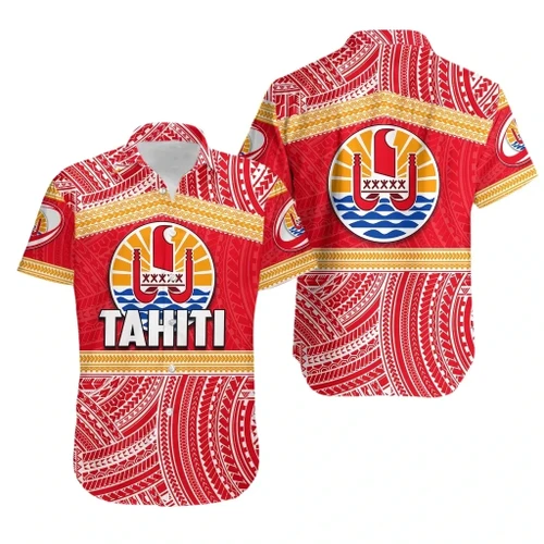 Rugbylife Shirt - Tahiti Rugby Polynesian Patterns Hawaiian Shirt TH4