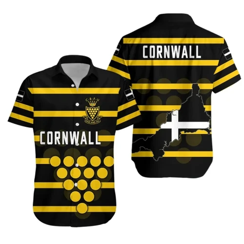 Rugbylife Shirt - Cornwall Hawaiian Shirt Rugby Simple Line Version TH5