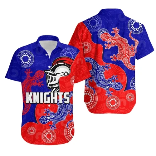 Rugby Life Shirt - Newcastle Knights Hawaiian Shirt Aboriginal TH4