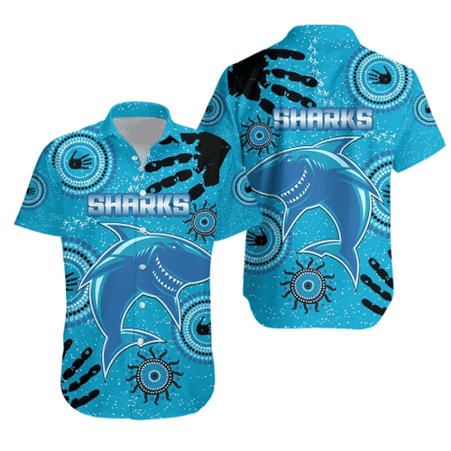 Rugby Life Shirt - Cronulla Sharks Hawaiian Shirt Indigenous Country Style K36