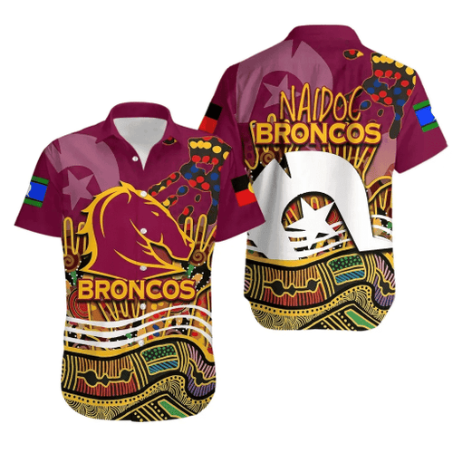 Rugby Life Shirt - Naidoc Brisbane Broncos Hawaiian Shirt Torres Strait Islander TH4