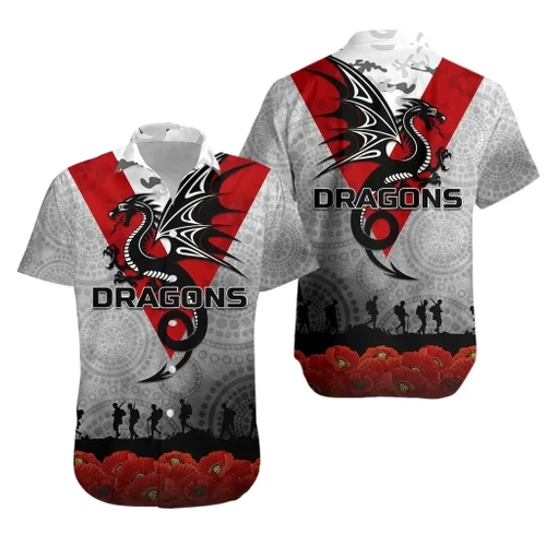Australia Hawaiian Shirt St. George Dragons Anzac Day TH6