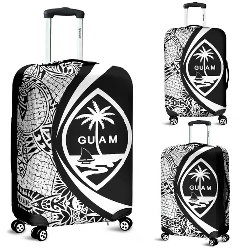 Guam Polynesian Luggage Covers - Circle Style White J9