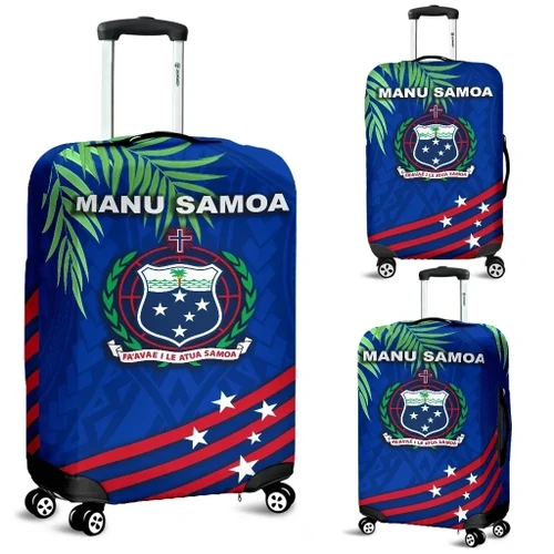Rugbylife Luggage Cover - Samoa Luggage Covers Coconut Leaves Rugby Style K13