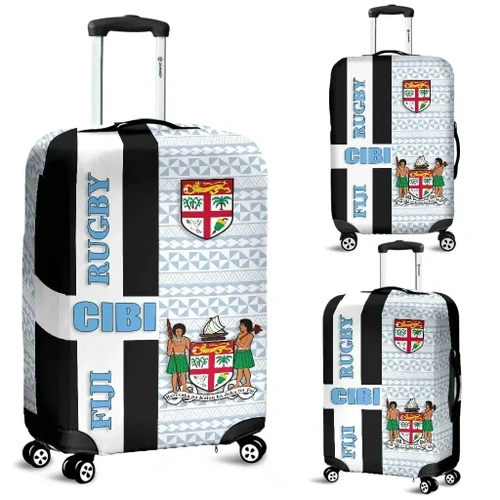 Rugbylife Luggage Cover - Fiji Rugby Luggage Covers Cibi Version K12