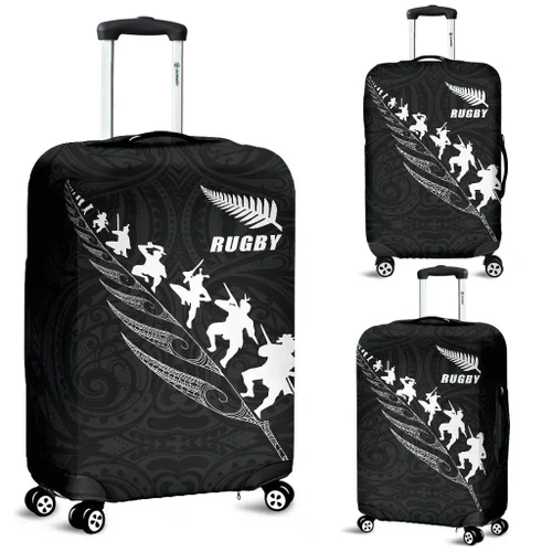 Rugbylife Luggage Cover - New Zealand Rugby Luggage Cover, Maori Haka Fern Suitcase Covers A31