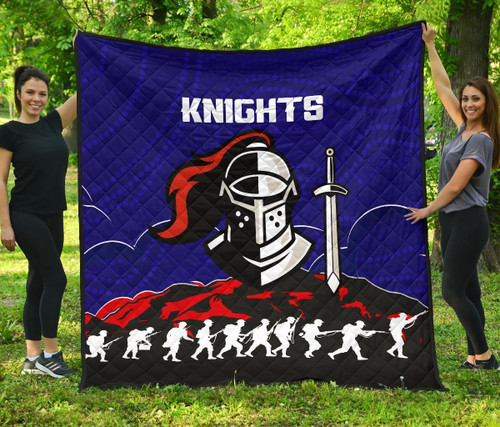 Rugby Life Quilt - Newcastle Knights Premium Quilt Anzac Country Style K36