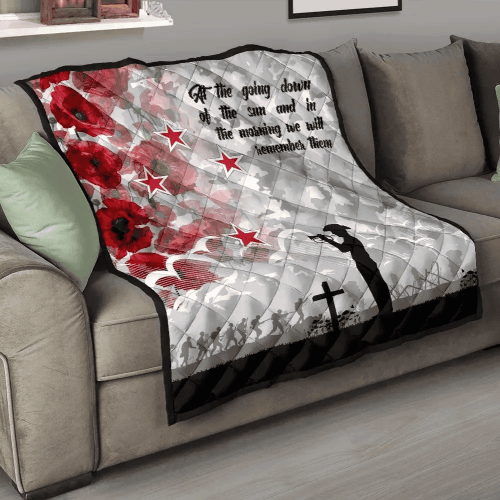 Home Set - Premium Quilt New Zealand Anzac - We Will Remember Them - BN15