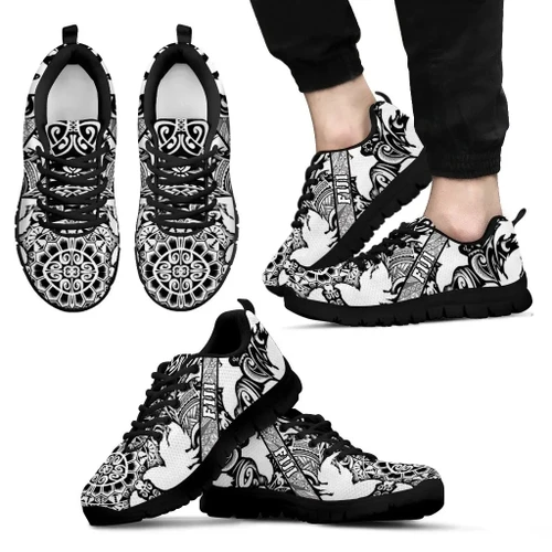 Fiji Poly Tribal Sneakers Black And White Beautiful JT6