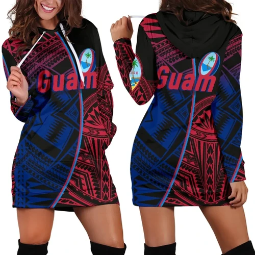 Guam Rugby Women Hoodie Dress Impressive Version K13