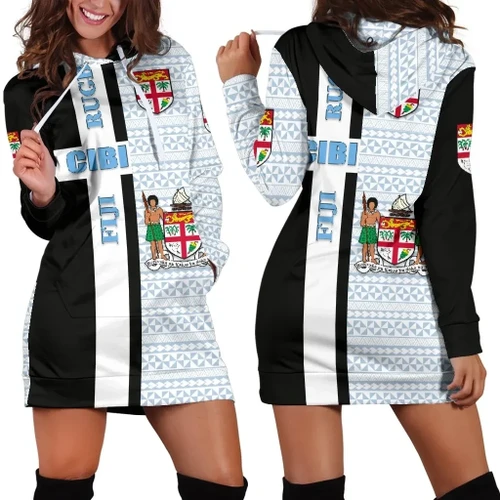Fiji Rugby Women Hoodie Dress Cibi Version K12