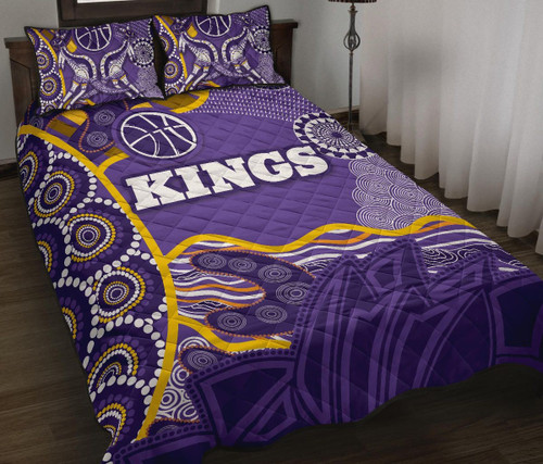 Kings Quilt Bed Set Sydney Aboriginal Art TH12