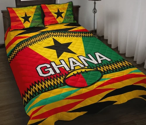 Rugbylife Quilt Bed Set - Ghana Rugby Quilt Bed Set TH4