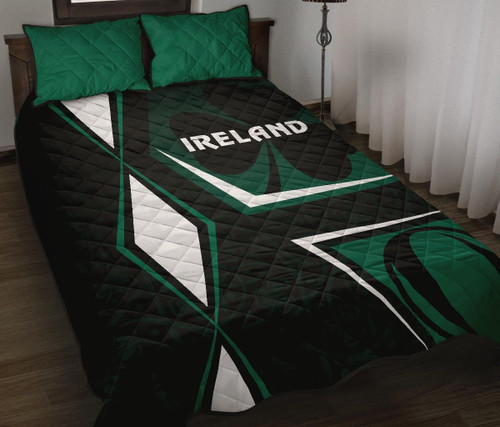Rugbylife Quilt Bed Set - Irish Rugby Quilt Bed Set Celtic Shamrock Vibes K8