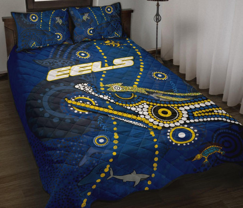 Rugby Life Quilt Bed Set - Eels Indigenous Quilt Bed Set Parramatta TH5