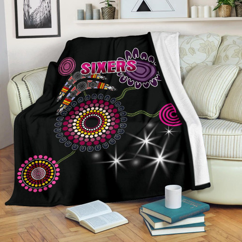 Sydney Premium Blanket Sixers Indigenous - Black K8