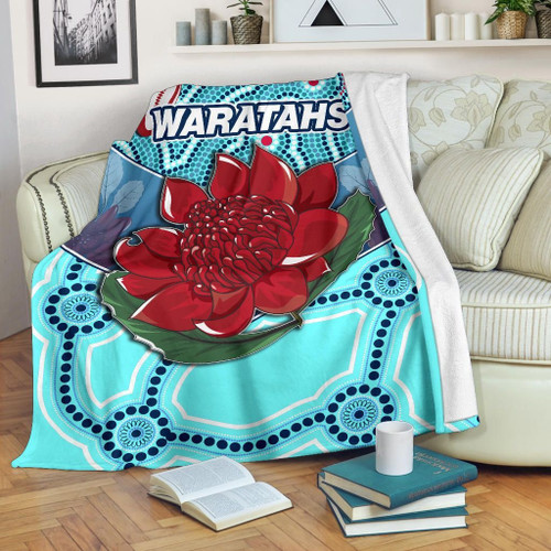 Rugbylife Premium Blanket - New South Wales Rugby Premium Blanket Indigenous NSW - Waratahs K13