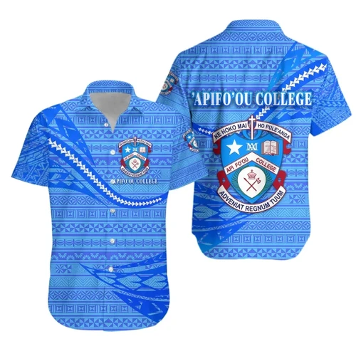 ‘Apifo’ou College Hawaiian Shirt Tonga Unique Version - Full Blue K8